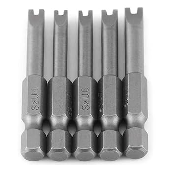 ゆゆ Uacen 5 Pcs Screwdriver U Type, U Shape Bits U4 U5 U6 U7 U8